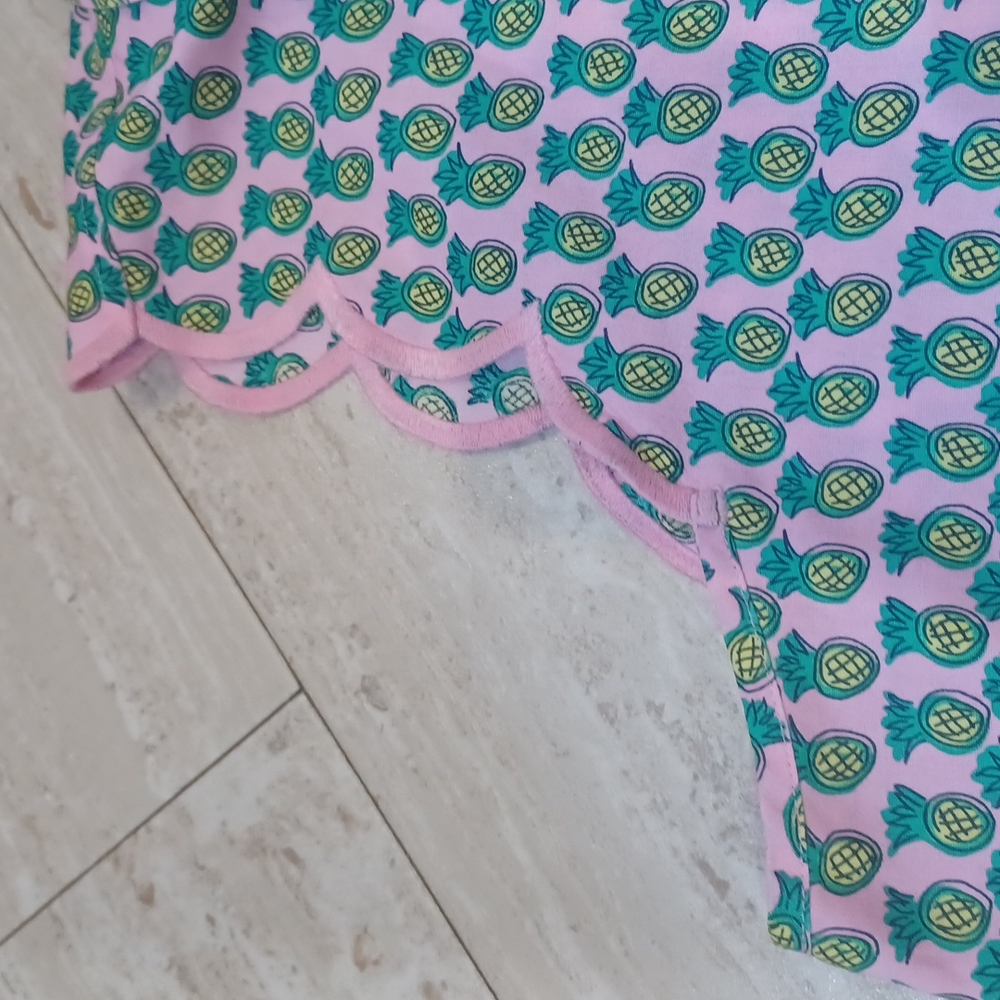 Adorable Talbot's Pineapple Button Down Tank Blou… - image 3